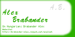 alex brabander business card